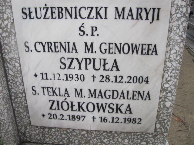 Tekla M.magdalena Ziółkowska 1897 Kostrzyn - Grobonet - Wyszukiwarka osób pochowanych